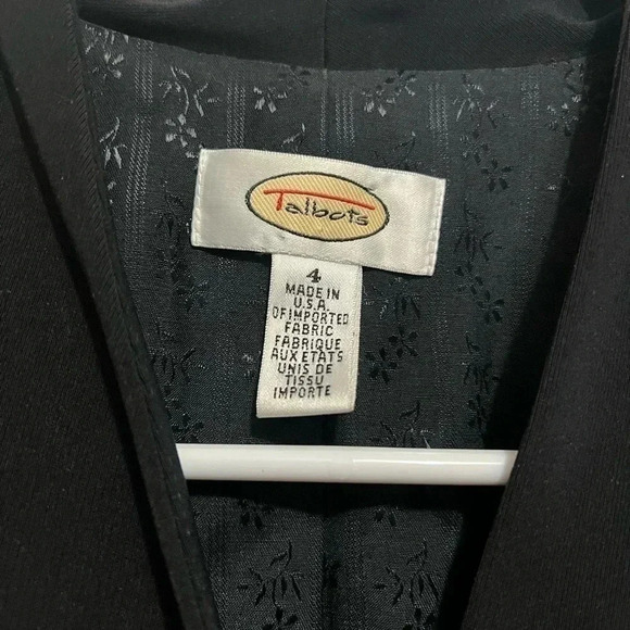 TALBOTS VINTAGE Office Business Casual Collarless Blazer Made in USA Size 4 (A4) - Picture 4 of 9